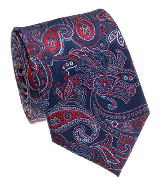 Navy with Red Paisley Tie